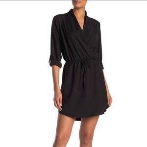 Nordstrom Thread & States surplice black dress